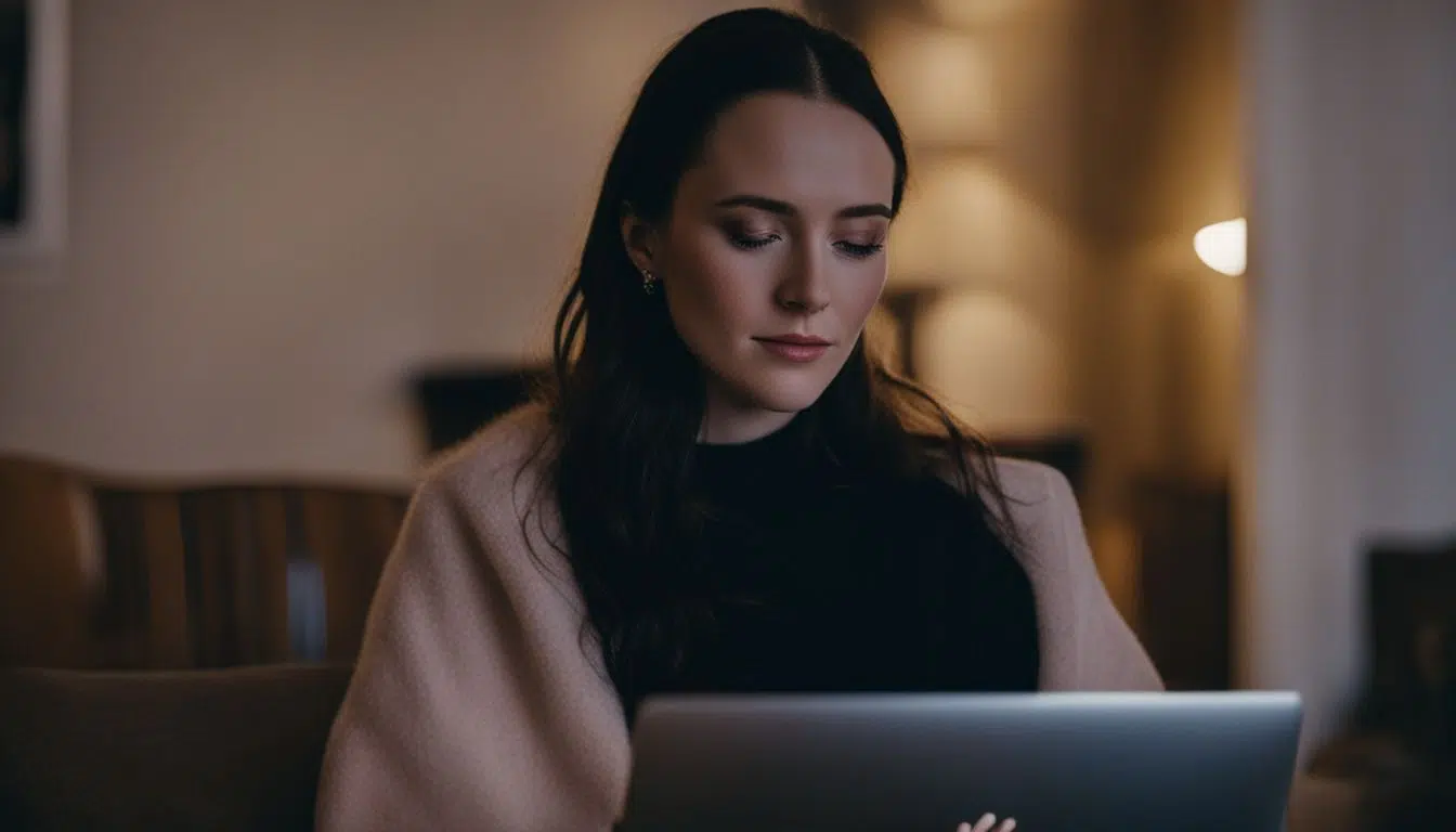 Mujer busca su teléfono Huawei Y7 perdido usando Find My Device.