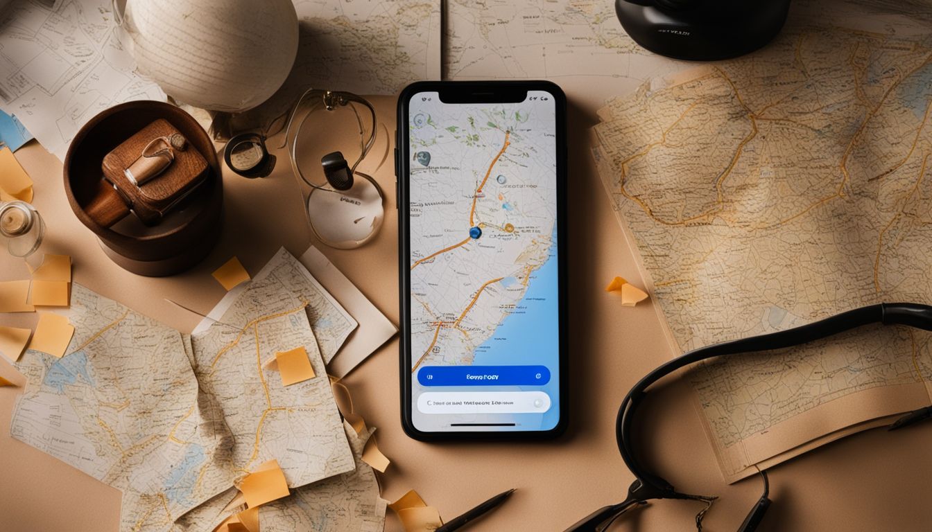 Un teléfono perdido localizado mediante una aplicación de mapas.
