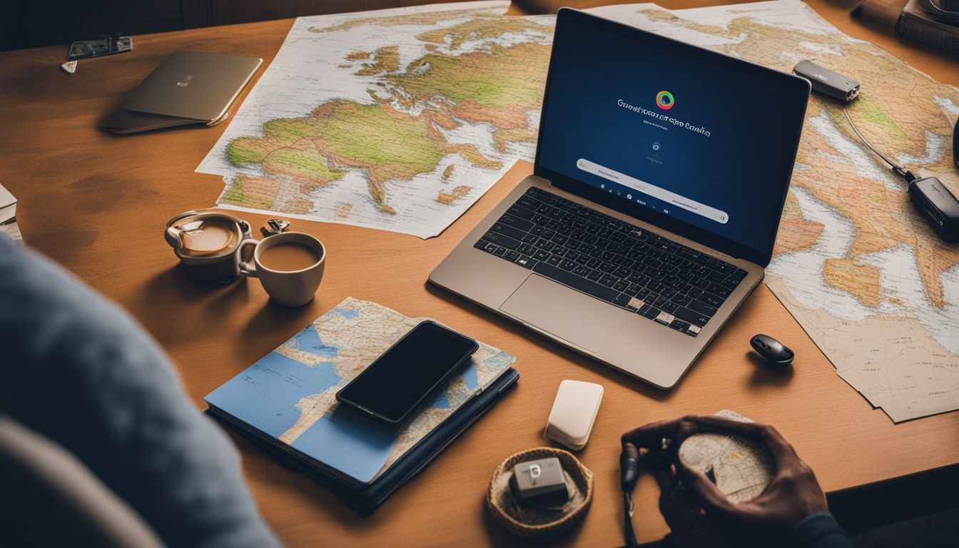 La persona busca su celular perdido en casa usando Google Find My Device.